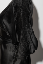 Load image into Gallery viewer, 1930's Black Liquid Satin Bias Cut Gown - Size XS