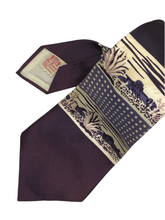 Load image into Gallery viewer, 1930's Deluxe Hollyvogue Southwestern Landscape Silk Tie