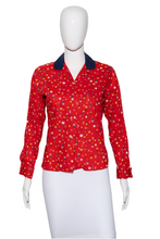 Load image into Gallery viewer, 1950's Novelty Print Deadstock Blouse - Size XS
