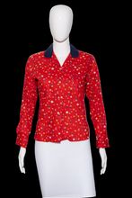 Load image into Gallery viewer, 1950s Novelty Print Deadstock Blouse – Lady Holiday – Size XS