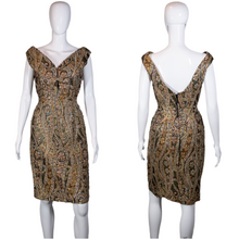 Load image into Gallery viewer, 1960's Metallic Pat Sandler Cocktail Dress