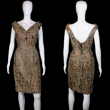 Load image into Gallery viewer, 1960s Metallic Pat Sandler Cocktail Dress