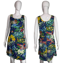 Load image into Gallery viewer, Front and back views of a floral dress against a white background