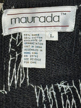 Load image into Gallery viewer, 1980's Silver and Black Checkered Sequin Sweater - Size M/L