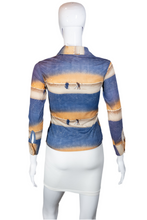 Load image into Gallery viewer, 1970's Beachcombers Print polyester Shirt Size XS