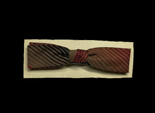 Load image into Gallery viewer, 1950's Deadstock Striped Clip-on Batwing Bowtie