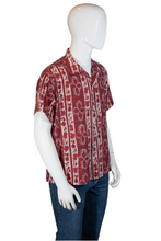 Load image into Gallery viewer, 1960's Red and White Cotton "Sea Island" Aloha Shirt Size L