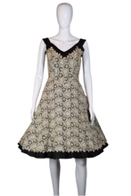 Load image into Gallery viewer, 1950's Black Taffeta and Lace Party Dress - Size S