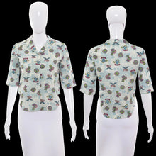 Load image into Gallery viewer, 1960s Shirley of Atlanta Print Blouse – Size S/M