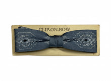 Load image into Gallery viewer, 1950's Deadstock Blue Clip-on Batwing Bowtie