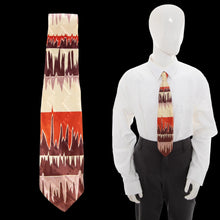 Load image into Gallery viewer, 1940s Wembley Multicolor Abstract Print Satin Tie