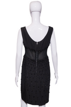 Load image into Gallery viewer, 1960's Scandal Cut Beaded Cocktail Dress Size M