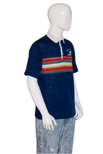 Load image into Gallery viewer, 1970's Rainbow Striped Dome Stadium Polo - Size XL