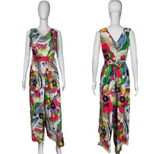 Load image into Gallery viewer, 1970's Alice of California Floral Jumpsuit Size S