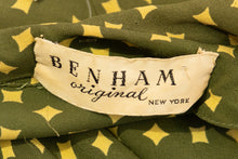 Load image into Gallery viewer, 1940's Green & Chartreuse Capelet Day Dress - Size M