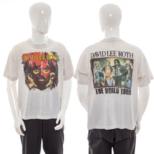 Load image into Gallery viewer, 1980's David Lee Roth White and Graphic Print Band Tee Size XL