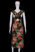 Load image into Gallery viewer, 1980's Floral Cotton Criss-Cross Dress - Size M