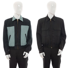 Load image into Gallery viewer, 1950's Two Tone Green Reversible Gabardine Ricky Jacket Size L