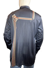 Load image into Gallery viewer, Mannequin wearing a dark blue shirt.