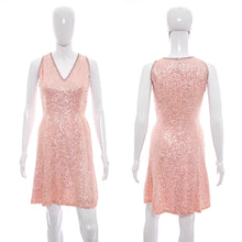 Load image into Gallery viewer, 1960's Lillie Rubin Pink Sequin Cocktail Dress Size S