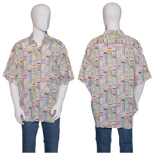 Load image into Gallery viewer, 1990's Hieroglyphics Print Rayon Shirt Size XL