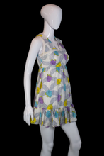 Load image into Gallery viewer, 1970s Rose Print Cotton Mini Dress – Keone Sportswear – Size S