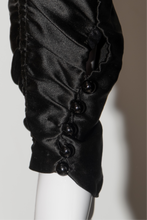 Load image into Gallery viewer, 1930's Black Liquid Satin Bias Cut Gown - Size XS