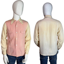 Load image into Gallery viewer, Mannequin wearing a pink and tan two-tone shirt