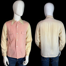 Load image into Gallery viewer, Mannequin wearing a pink and tan two-tone shirt