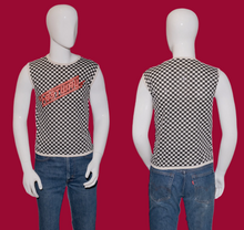 Load image into Gallery viewer, Vintage 1983 Fastway Tour Checkered Muscle Shirt Size S