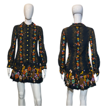 Load image into Gallery viewer, 1960's German Color Pop Floral Mini Dress Size S