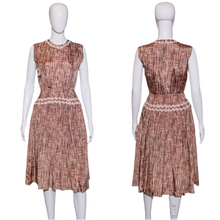 Load image into Gallery viewer, 1950's Hashmark Plaid Taffeta Party Dress Size S