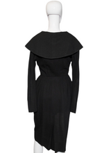 Load image into Gallery viewer, 1950's Black Richard Cole Wiggle Day Dress Size S