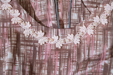 Load image into Gallery viewer, 1950's Hashmark Plaid Taffeta Party Dress Size S