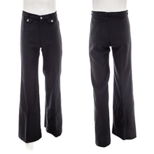 Load image into Gallery viewer, 1970's Black Bell-Bottom Pants Size 32