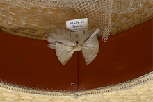 Load image into Gallery viewer, 1920's Straw Boater Skimmer Hat Size 7