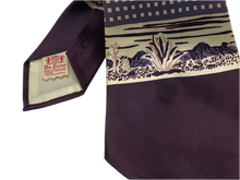 Load image into Gallery viewer, 1930's Deluxe Hollyvogue Southwestern Landscape Silk Tie