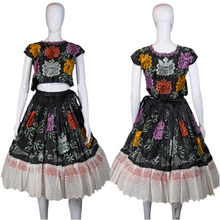 Load image into Gallery viewer, 1940's Embroidered Tijuana Skirt and Blouse Size XS