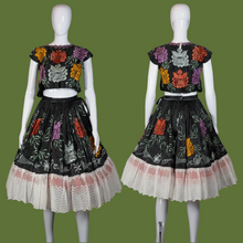 Load image into Gallery viewer, 1940s Embroidered Tijuana Skirt & Blouse Set – Size XS