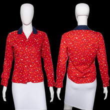 Load image into Gallery viewer, 1950s Novelty Print Deadstock Blouse – Lady Holiday – Size XS