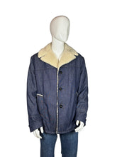 Load image into Gallery viewer, 1970's Sherpa Lined "Raritan Sportswear" Denim Coat - Size XL