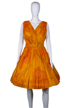 Load image into Gallery viewer, 1960's Orange Chiffon Lilli Diamond Party Dress Size S/M