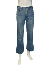 Load image into Gallery viewer, 1970's Honcho Jeans with Shaggin' Wagon Van Desert Scene Pocket Embroidery 32" Waist