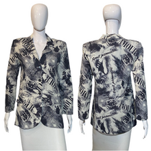 Load image into Gallery viewer, 1990's All Over Print French "Love Without Promise" Blazer - Size M