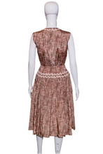 Load image into Gallery viewer, 1950's Hashmark Plaid Taffeta Party Dress Size S
