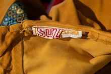 Load image into Gallery viewer, 1960's Velvet Mustard Mini Dress - Size S