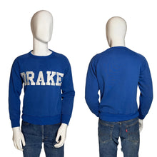 Load image into Gallery viewer, Front and back views of a blue sweatshirt against a white background