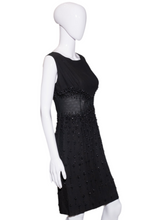 Load image into Gallery viewer, 1960's Scandal Cut Beaded Cocktail Dress Size M