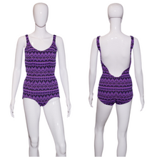 Load image into Gallery viewer, 1960's Purple One Piece Bathing Suit Size S
