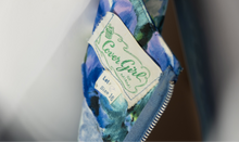 Load image into Gallery viewer, 1960's Blue and Green Floral Dress Size M